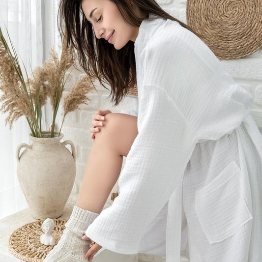 Organic Muslin Cotton Cloud Robe