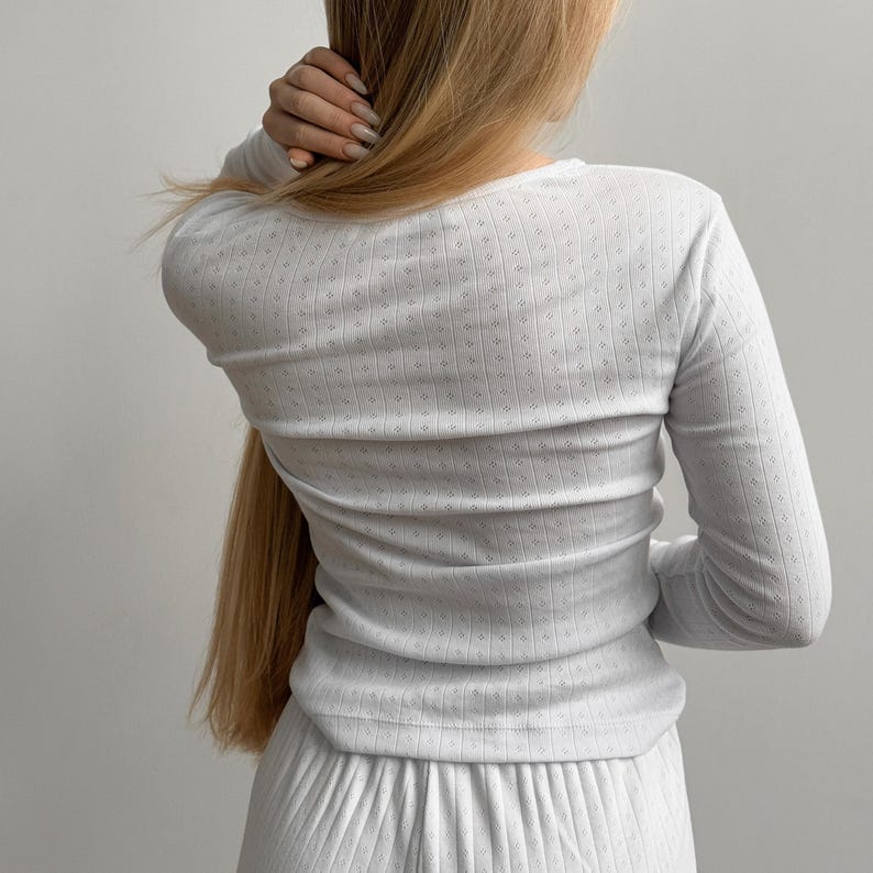 Organic Ribbed Cotton Wide-Leg Lounge Trouser Set