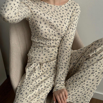 Organic Cotton Pointelle Knit Lounge Set