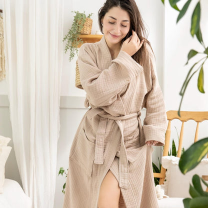 Relaxed Muslin Cotton Morning Robe