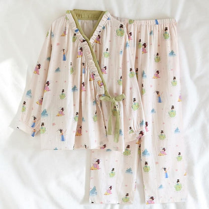 Muslin Cotton Kimono Lounge & Sleepwear Set