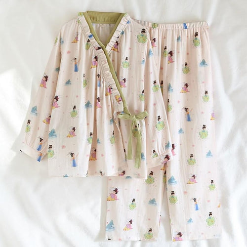 Muslin Cotton Kimono Lounge & Sleepwear Set